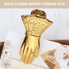 Luxury Chic Office  Storage Clip Ins Wrought Gold Vintage Hand Shape Alloy3855