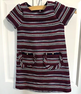 Janie and Jack Red blue White striped tweed size 6 dressy party 4th July pockets - Picture 1 of 8