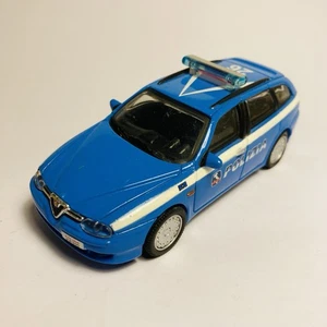 New-Ray - Alfa Romeo 156 Polizia, Polizeiauto, Maßstab 1:43, Die Cast, blau (ref41) - Bild 1 von 5