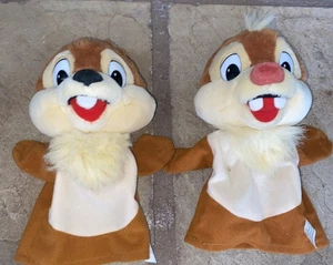 Vintage 1993 Mattel Disney Disneyland Chip N Dale Plüsch Handpuppen 10 Zoll - Bild 1 von 10