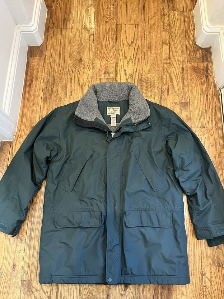 Vintage dark green L.L.Bean zip-up jacket with tons of pockets — 第 1/4 张图片