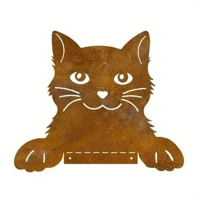 Vintage Decorative Iron Cats Stake For Garden Outdoor Metal Art Sculpture - Image 1 of 4