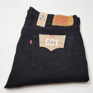 Levi’s 501 Original Fit Jeans Black Stretch W40 L30 Button Fly NWT Men’s Classic - Bild 1 von 10