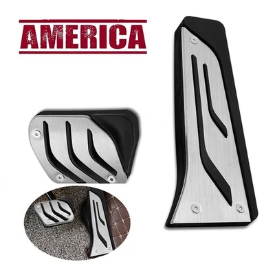 QTY2 Gas Brake Pedal Cover Anti Slip Foot Pedals For BMW E81 E90 F20 F31 2005-20 Foto 1 de 4