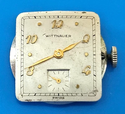 WITTNAUER 10S 17J Watch Movement (BALANCE RUNS WHEN ROTATED)  lot725 - Image 1 of 3