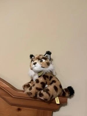 Juguete de peluche Aurora Miyoni bebé lince manchado gato peluche 2017 9" de alto nuevo sin etiquetas Foto 1 de 2