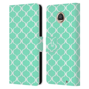HEAD CASE DESIGNS OGEE PATTERNS LEATHER BOOK WALLET CASE FOR MOTOROLA PHONES - Picture 1 of 14