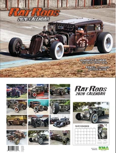 2026 RAT RODS CAR CALENDAR vintage autos rat fink rusty model T gasser V8 USA - Picture 1 of 8