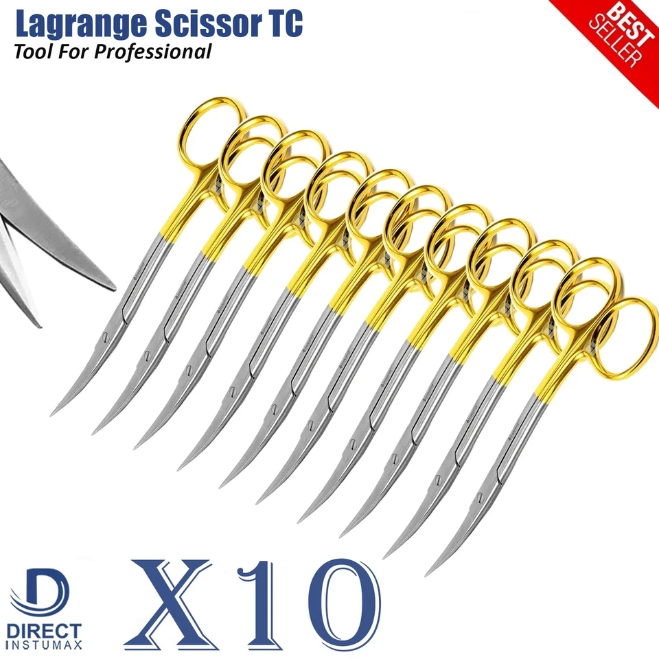 Tijera Quirúrgica Dental LaGrange Tijera Curvada, 11,5 cm T/C de Wise Instruments Foto 1 de 1