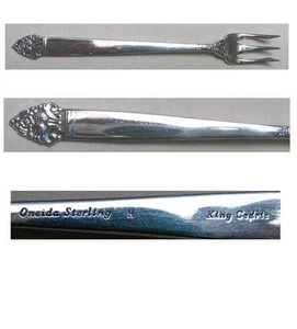 KING CEDRIC SEAFOOD FORK by ONEIDA STERLING - Picture 1 of 1