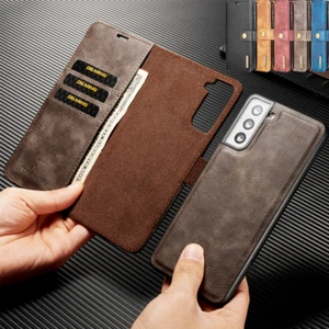 For Samsung S25 S24 S23 S22 S21+ Ultra S20 FE Case Removable Magnet Wallet Cover - Picture 1 of 71