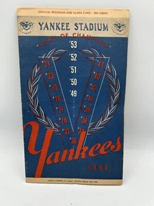 1954 Yankee Program and UNSCORED Score Card Yankees/Detroit - Picture 1 of 4
