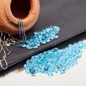 1mm-5mm Tourmaline Greenish Blue Nano Crystal Heat Resistant Artificial Gemstone - Picture 1 of 8
