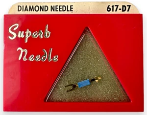 NUEVO DE LOTE ANTIGUO Pfanstiehl Diamond 617-D7 aguja lápiz óptico piezoeléctrico y vaco (16, 33 y 45 rpm) NUEVO - Imagen 1 de 7