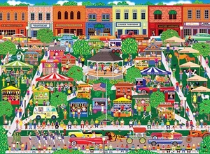 RoseArt Small Town Big Summer Fair 1000 Piece Jigsaw Puzzle - Picture 1 of 5