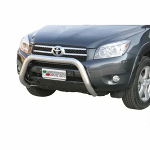 FRONT PROTECTION BULL BAR APPROVED STAINLESS STEEL DIAM.76 FOR TOYOTA RAV 4 '06/'09. - Picture 1 of 5