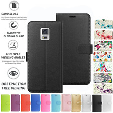 For Samsung Galaxy S5 Case Cover Flip Folio Leather Wallet Credit Card Slot