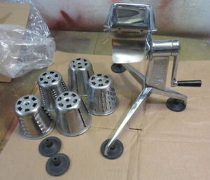 Saladmaster Food Processor Machine w/ 5 Cones & Guard Slicer Shredder 1968 VTG - Picture 1 of 10
