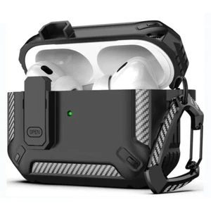 Security Lock Cover for AirPods 1 2 3 Pro - Shockproof Security Lock Case - Picture 1 of 12