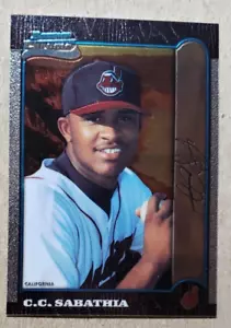 1999 Bowman Chrome Interstate C.C. Sabathia RC #344 Cleveland Indians Rookie - Picture 1 of 2