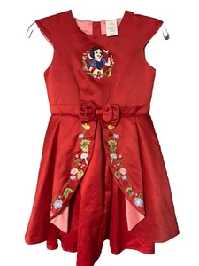 Disney Store Snow White 9/10 Fancy Red Dress Holiday Girls Party Costume Dwarfs - Picture 1 of 11