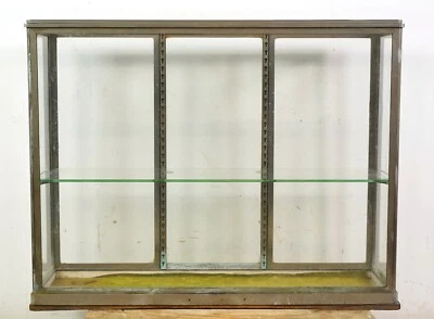 Antique European Nickel Aluminum & Glass Vitrine Display Cabinet - Image 1 of 4