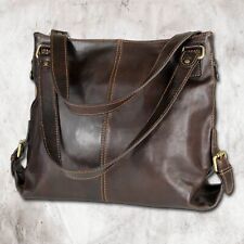 Toscanto Ladies Shoulder Tote Bag Shopper Leather Bag Braun OTT136SN