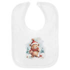 'Cute Christmas Teddy' Soft Cotton Baby Bib (BI00054263)