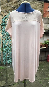 BNWT Yours London Pink Spakly Detail Party Top Blouse T-Shirt Size 20 - Picture 1 of 10