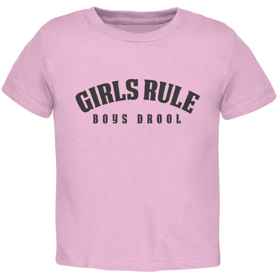 Camiseta rosa claro para niñas Rule Boys Drool Foto 1 de 1