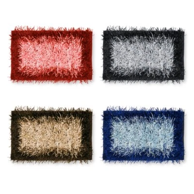 CASABELLA Tappeto Shaggy moderno bicolore cm50x80 scendiletto camera sala bagno mod.COLUPE