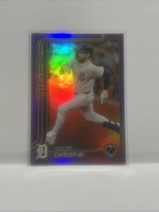 Tarjeta de béisbol 2025 Topps Riley Greene Detroit Tigers púrpura/250 - Imagen 1 de 2