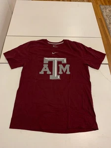 Texas A&M Nike Shirt XL Maroon Center Swoosh College Station Aggies Y2K Football - Picture 1 of 7