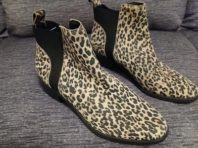 Dolce Vita NWOT Tristan Ankle Boots Booties Leopard Animal Print Leather Size 7 - Image 1 of 4