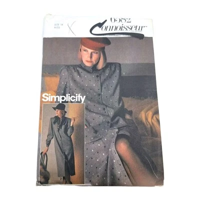 Simplicity 6582 VTG Connoisseur Misses Shirt Dress Sz 14 OOP Pattern UC FF Top - Image 1 of 4