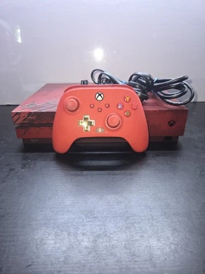 Xbox One S Gears Of War 4 Limited Edition 2 TB Crimson Red Console - Image 1 of 4