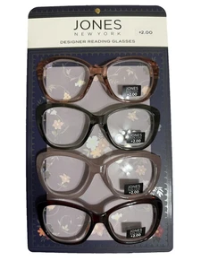 Jones New York Designer Lesebrille Neu Brille 4 Paar Neu im Karton Dickes Gestell - Bild 1 von 3