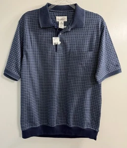 NEW Vintage Arnold Palmer Men’s Short Sleeve Blue Pocket Polo Shirt Sz. SP (36) - Picture 1 of 4