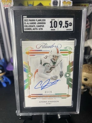 2022 Panini Flawless - Andre Johnson - Collegiate Auto - SGC 10/9.5 - 3/25 - Image 1 of 2