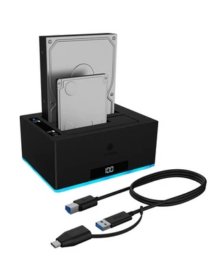 ICY BOX USB 3.0 2-Way Hard Drive Docking Station for 2.5 Inch and 3.5 Inch SATA  - Image 1 of 4
