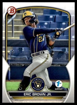 ERIC BROWN JR. 2023 BOWMAN 1ST EDITION MILWAUKEE BREWERS #BPPF-41 - Image 1 of 2