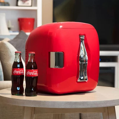 Coca-Cola Heritage 7.9L Mini Fridge 12 Can Portable Cooler In Red - Image 1 of 4