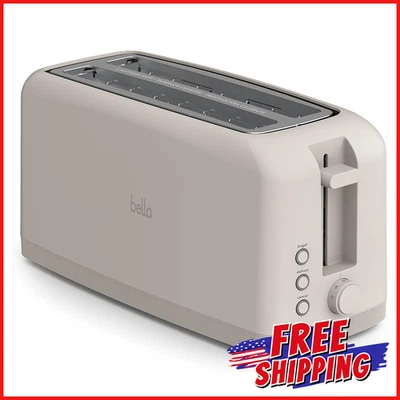 TOSTADORA DELGADA REBANADA DE PAN 4 RANURAS Se adapta a cualquier lugar Ajuste Tono Recalentar Ranura Larga Foto 1 de 4