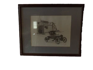 Framed & Signed "Mary's Inn" Print by Vernon Peale #1/300  Antique Car Virginia - Picture 1 of 10