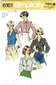 Simplicity 6161 Vintage 70s Sewing Pattern Blouses Size: 14 - Picture 1 of 7
