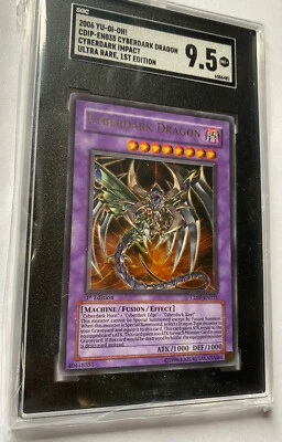 Yugioh Cyberdark Dragon CDIP-EN035 1st Edition Ultra Rare SGC 9.5 - Image 1 of 2