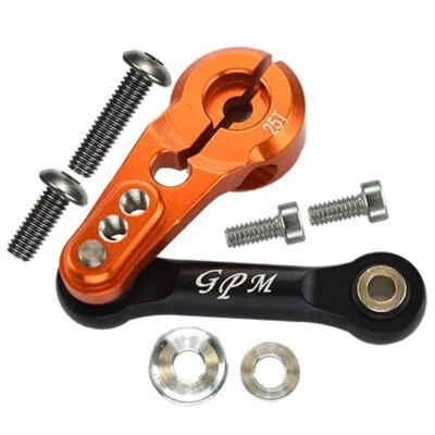 GPM Racing Aluminum 6061-T6 Tie Rod + 25T Servo Horn Orange : 1/8 Sledge - Image 1 of 3