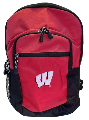 NCAA Wisconsin Badgers Backpack Officially Licenced Northwest Brand NWT Red Cover