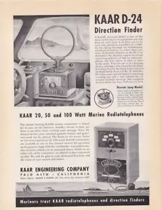 Pubblicità radiotelefono Kaar D-24 1946 / Grande arte!!/ Spedizione a riva - Foto 1 di 1
