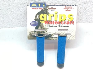NOS - ATI Schwartz No Flange Handlebar Grips Blue - Picture 1 of 1